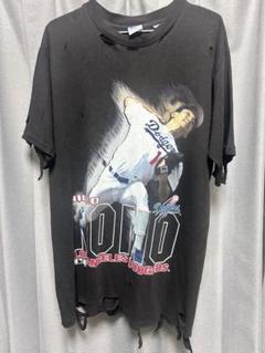 usa製 90s 野茂英雄 tシャツ　ダメージリメイク