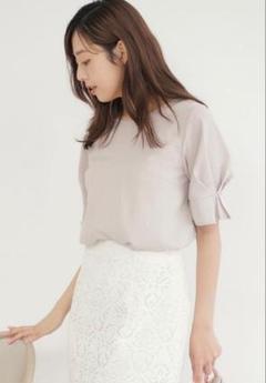 美品 index インデックス タックスリーブブラウス くすみピンク Ｍ