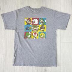 スーパーマリオ　Tシャツ　古着　任天堂　NINTENDO　グレー　M