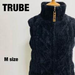 TRUBE フェイクファーベスト ふわふわ 高見え Mサイズ ブラック 【988