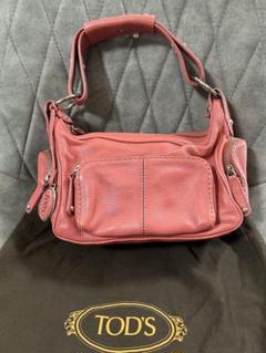 正規品　TOD'S サーモンピンク　レザー　ワンショルダーバック