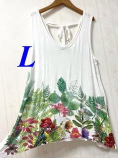 Desigual・花柄ノースリーブチュニック・Lサイズ