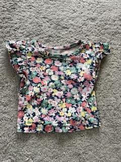 GAP 花柄 フリル袖 Tシャツ　ノースリーブ 12-18ヶ月