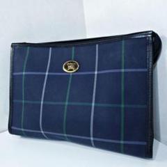【希少】バーバリー クラッチバッグ セカンドポーチ ノバチェック ホースロゴA4 BURBERRY バーバリー クラッチバッグ ノバチェック オールレザー