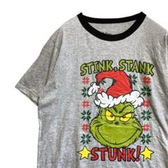 BEFD キャラ Tシャツ 古着 グレー グリンチ アニメ 映画 ムービー