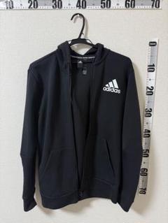 adidas ブラック フルジップ フーディ Lサイズ　DT9912