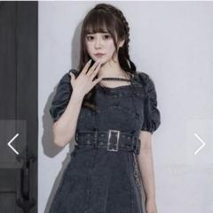 新品タグ付き　クロステープベルトミニワンピース　ブラックデニム　ピウム　pium クロステープベルトミニワンピース – pium