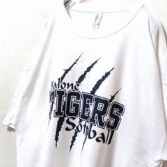 ジャージーズ マローンタイガースソフトボール Tシャツ ホワイト白 XL古着