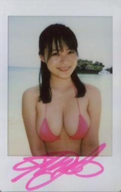 星名美津紀 サイン入りチェキ赤 水着 星名美津記 サイン入り水着チェキ 赤