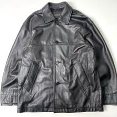 【羊革】ナノユニバース レザージャケット 黒 M コーチジャケット 本革 羊革】ナノユニバース レザージャケット 黒 M コーチジャケット 本革