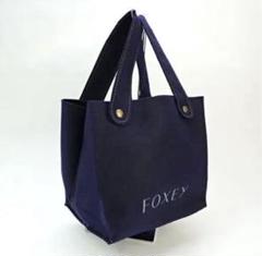 極美品 フォクシー トートバッグ ナイロンキャンバス レザー