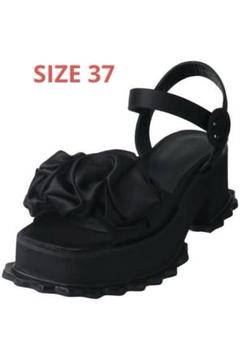ENFOLD デコラティブブラックサンダル SIZE 37