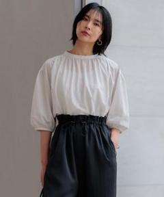 23区　クリアトリコットジャージー　ギャザーデザイン　カットソー美品