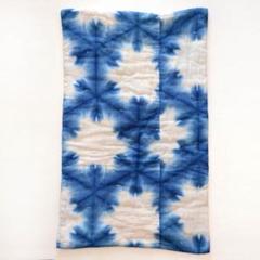 雪花絞り 木綿古布 昭和レトロ リメイク素材 座布団