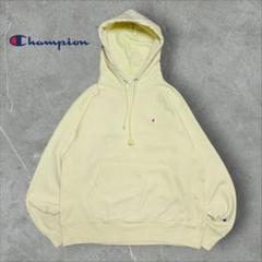 Championチャンピオン リバースウィーブ スウェットパーカー刺繡イエロー