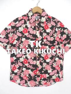 TK タケオキクチ 和柄 牡丹 彼岸花 アロハシャツ 3 半袖 花柄 メンズ