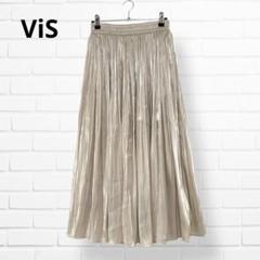 美品✨ ViS ロングプリーツスカート【Ｍ】ウエストゴム