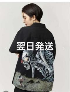 グラニフ 水木しげる　がしゃどくろ　ビッグシルエット半袖シャツ　新品 がしゃどくろ｜ポリトロビッグシルエット半袖シャツ」 - 水木