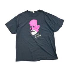 7TSM2【PINK FREUD】プリントTシャツ　黒　3L 古着　used