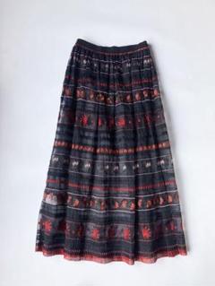 MURRAL Ice flower embroidery skirt スカート Ice flower embroidery skirt (Ivory)