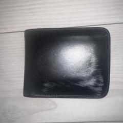 ALZUNI牛革黒レザー二つ折り財布