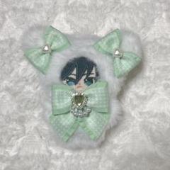 ほわぬい　ぬい服　着ぐるみ　ホワイト×ライトグリーン