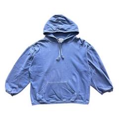 90s cotton stuff ブルーパーカーLサイズ