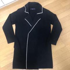 ZARA レディース 黒 ニット ロングコート 上着 - メルカリ