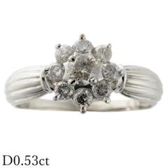 登場! リング フラワー ダイヤモンド/0.53ct Pt900 メルカリ - I2228 14号 アクセサリー