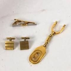 クリスチャンディオール ゴールドトーン アクセサリー3点セット カフス ネクタイ