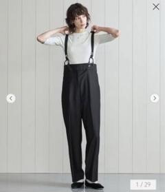 美品＜H＞トロピカルハイウエストサスペンダーパンツ H＞トロピカルハイウエストサスペンダーパンツ