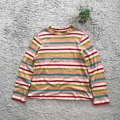 【Jocomomola】テレコボーダー ハイネックカットソー 長袖 トップス L