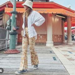 ghanda風　フラワー柄パンツ　roxyのサムネイル