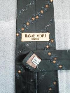 HANAE MORI　刺繍＆織り柄　シルクネクタイ