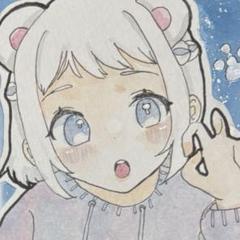 葛城リーリヤ　イラスト　水彩原画色紙