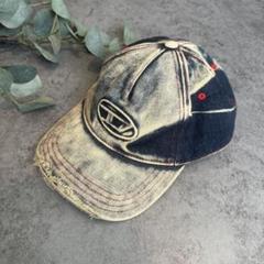魚*活様 DIESEL デニムキャップ ダメージ加工 ヴィンテージ風 魚*活様 DIESEL デニムキャップ ダメージ加工 ヴィンテージ風