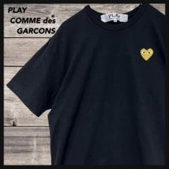 y04【人気】プレイコムデギャルソン 刺繍 ワンポイント ロゴ Tシャツ 一点物
