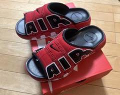 希少カラー赤黒　新品未使用　NIKE モアテン　スライド　サンダル　28センチ 希少カラー赤黒 新品未使用 NIKE モアテン スライド サンダル 28