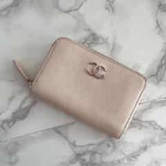 CHANEL シャネル❣️ラッキーフラワー ココマ―ク✨三つ折り財布 シャネルラッキーフラワー ピンク ゴールド金具 レディース