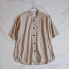 【24SS】MHL. バンドカラーブラウス Mサイズ ベージュ コットン 24SS】MHL. バンドカラーブラウス Mサイズ ベージュ コットン