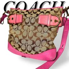 COACH 058 ショルダーバッグ 斜め掛け シグネチャー F03574