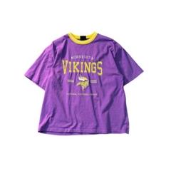 7SM4 【NFL】VIKINGS ロゴ刺繍　Tシャツ　アメカジ　古着used