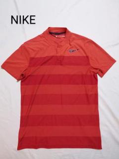NIKE タイガーウッズ　ヘンリーネック　赤　シャツ NIKE GOLF タイガーウッズ ビッグサイズXXL 総柄ストレッチ