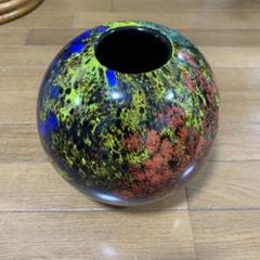 カメイガラス レトロ 花器 花瓶