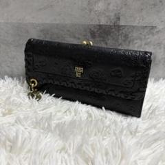 ANNA SUI 長財布　黒　がま口　ダリア ✨先着1点限り✨ANNA SUI アナスイ 長財布 ダリア がま口 ブラック