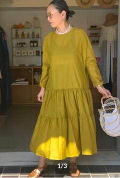 pili 岡本敬子tabrik展 Blade sleeves tiered OP