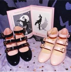 katie♡3連ストラップシューズ　ピンク katie♡3連ストラップシューズ ピンク