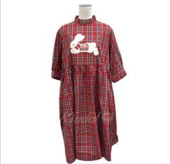 HEIHEIのウサギプリント レッドチェック 半袖ワンピース HEIHEIのウサギプリント レッドチェック 半袖ワンピース - メルカリ