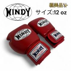 極美品 WINDY ウィンディ キックボクシング グローブ12オンス レッド