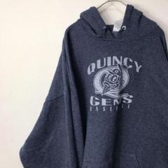 USA古着 jerzees オーバーサイズ パーカー ネイビー